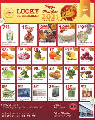 Lucky Supermarket (Surrey) Flyer January 29 to February 4