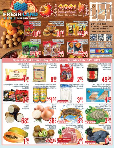 FreshLand Supermarket Flyer January 29 to February 4
