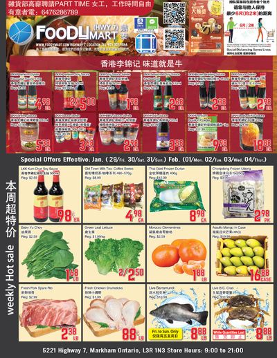 FoodyMart (HWY7) Flyer January 29 to February 4