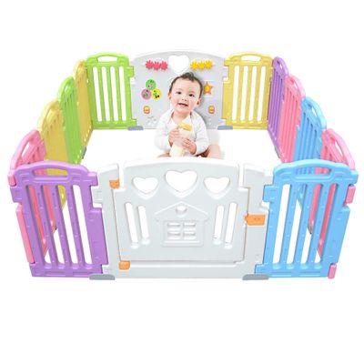 Baby Playpen Kids 14 Panel Activity Centre Safety Play Yard Home Indoor Outdoor On Sale for $34.99 at Ebay Canada