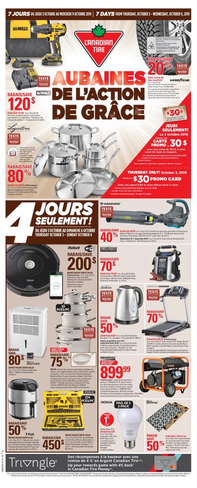 Canadian Tire (QC) Flyer October 3 to 9