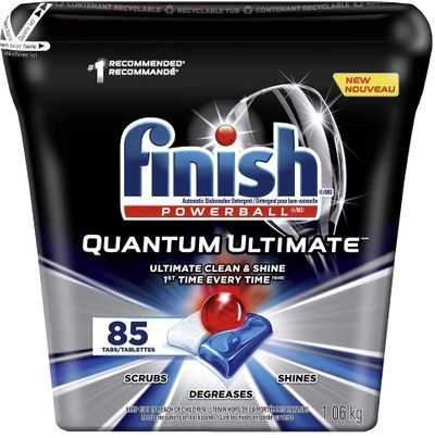Finish Dishwasher Detergent, Quantum Ultimate, Fresh, 85 Tablets On Sale for $ 17.67 at Amazon Canada