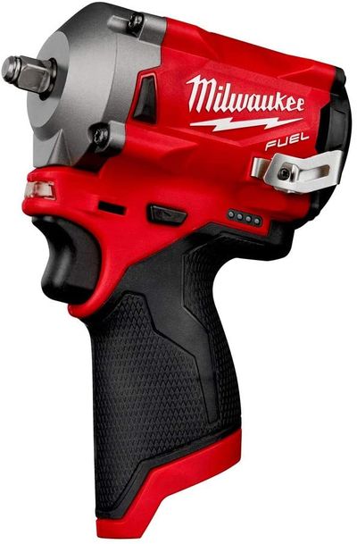 Milwaukee Tool M12 FUEL 12V Lithium-Ion Brushless Cordless Stubby 3/8-inch Impact Wrench On Sale for $199.00 at Home Depot Canada