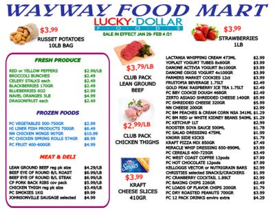 WayWay Food Mart Flyer January 29 to February 4