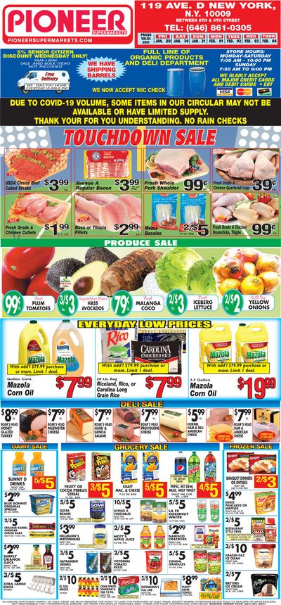 Pioneer Supermarkets Weekly Ad Flyer January 29 to February 4, 2021