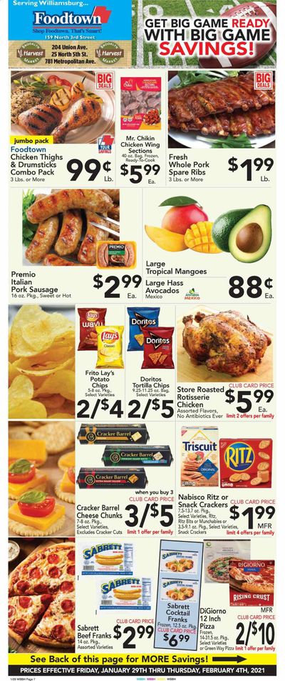 Foodtown (NJ, NY, PA) Weekly Ad Flyer January 29 to February 4