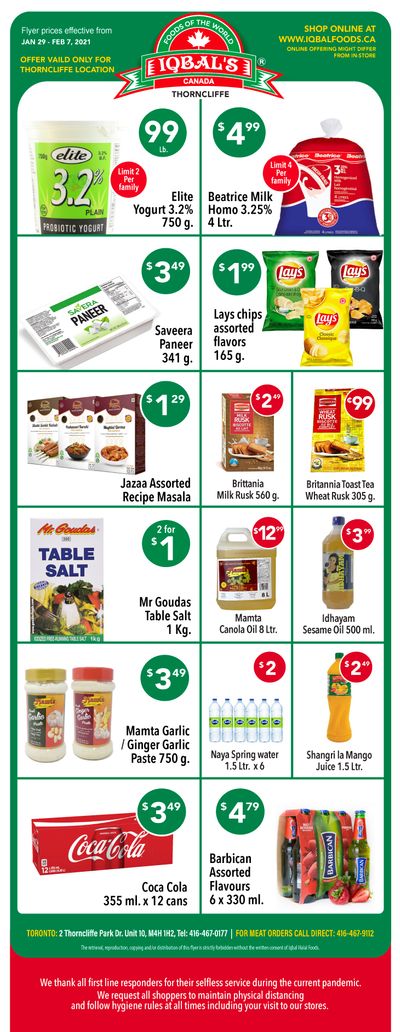 Iqbal Foods Flyer January 29 to February 7