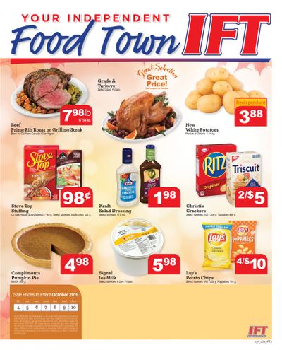 IFT Independent Food Town Flyer October 4 to 10