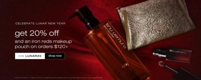 Shu Uemura Canada Lunar New Year Sale: Save 20% OFF & FREE Iron Reds Makeup Pouch w/ Purchase $120+