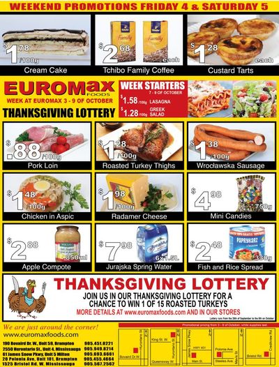 EuroMax Foods Flyer October 3 to 9
