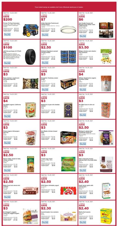 Costco (QC) Weekly Savings February 1 to 28