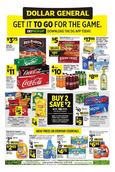 Dollar General (CA) Weekly Ad Flyer January 31 to February 6