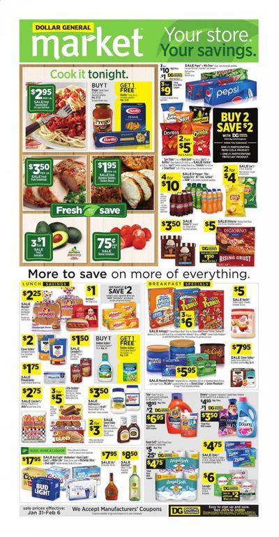 Dollar General (CA) Weekly Ad Flyer January 31 to February 6