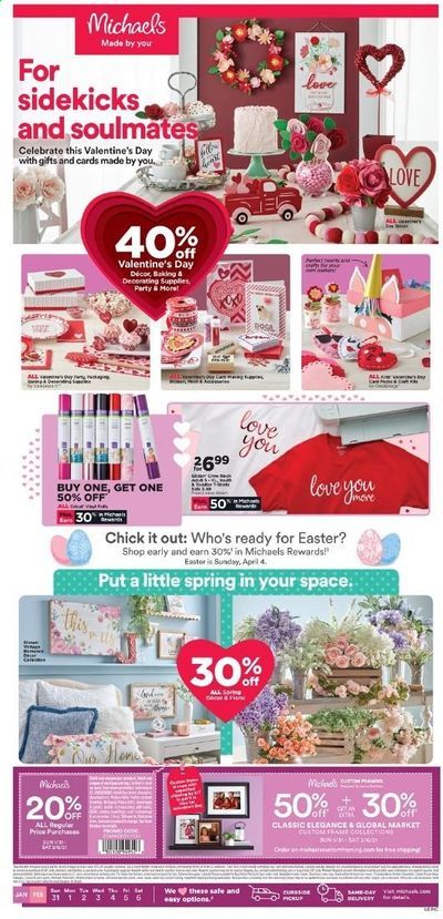 Michaels Weekly Ad Flyer January 31 to February 6