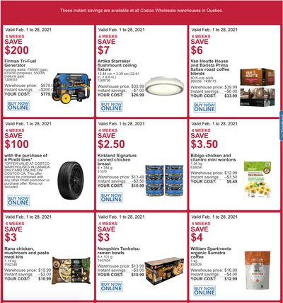 Costco Canada More Savings Weekly Coupons/Flyers for: Quebec, until February 28