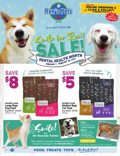 Ren's Pets Depot Dental Health Month Flyer February 1 to 28