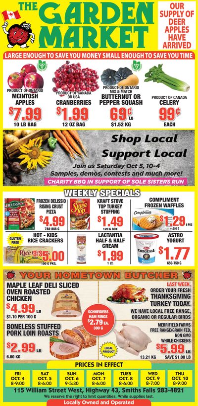 The Garden Market Flyer October 4 to 10