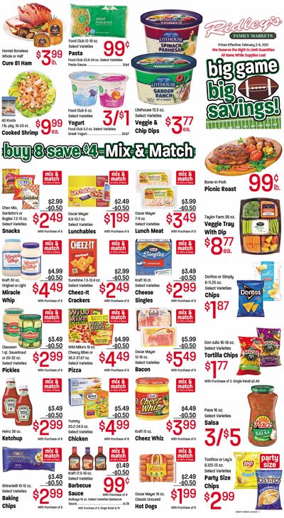 Ridley's Family Market Weekly Ad Flyer February 2 to February 8, 2021