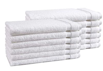 AmazonCommercial Cotton Hand Towel Set - Pack of 12, 16 x 28 Inches, 550 GSM, White For $37.04 At Amazon Canada