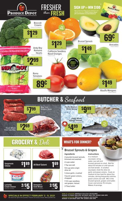 Produce Depot Flyer February 3 to 9