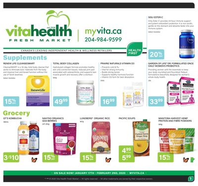 Vita Health Fresh Market Flyer January 17 to February 2