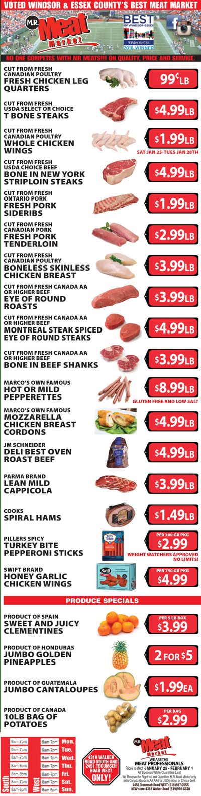 M.R. Meat Market Flyer January 25 to February 1