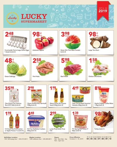 Lucky Supermarket (Winnipeg) Flyer October 4 to 10
