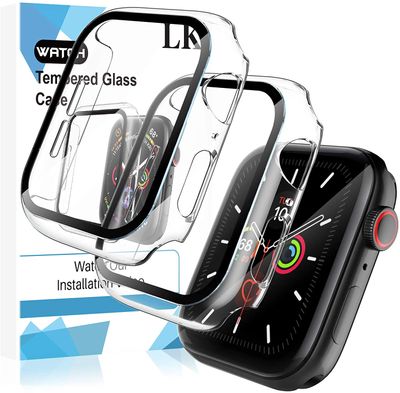 LK 2 Pack Case for Apple Watch 40mm Built-in Tempered Glass Screen Protector - Clear On Sale for $ 12.32 at Amazon Canada