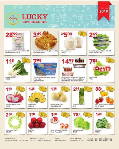 Lucky Supermarket (Edmonton) Flyer October 4 to 10
