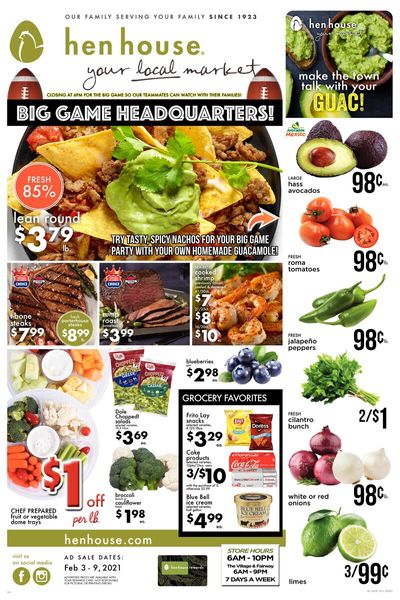 Hen House Big Game Day Sale Weekly Ad Flyer February 3 to February 9, 2021