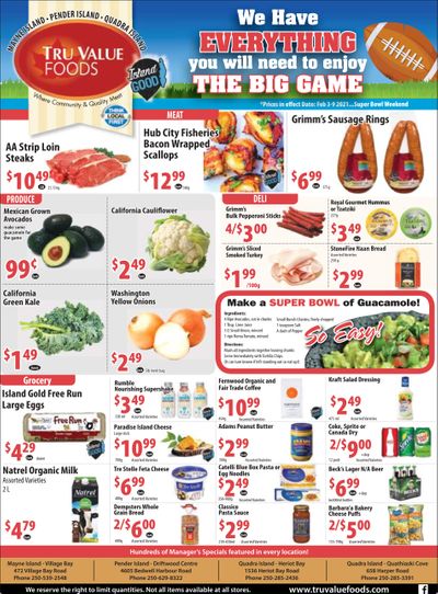 Tru Value Foods Flyer February 3 to 9