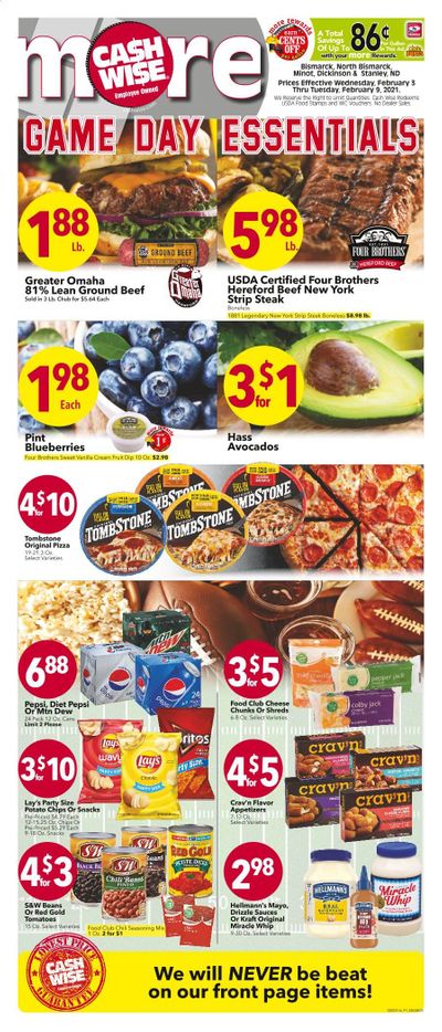 Cash Wise (MN, ND) Weekly Ad Flyer February 3 to February 9