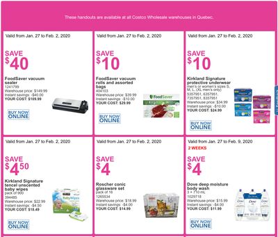 Costco Canada More Savings Weekly Coupons/Flyers for: Quebec, January 27 – February 2