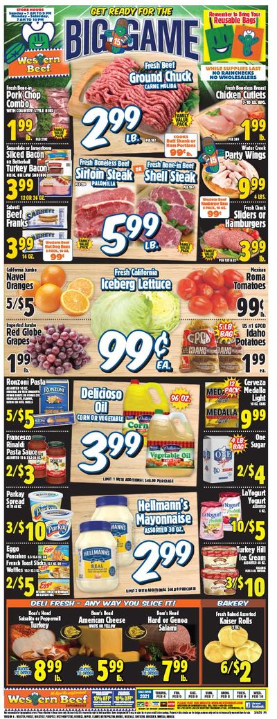 Western Beef Big Game Day Sale Weekly Ad Flyer February 4 to February 10, 2021