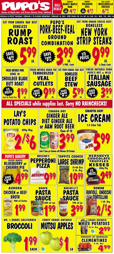 Pupo's Food Market Flyer February 4 to 10