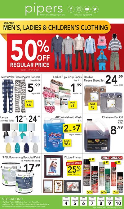 Pipers Superstore Flyer February 4 to 10