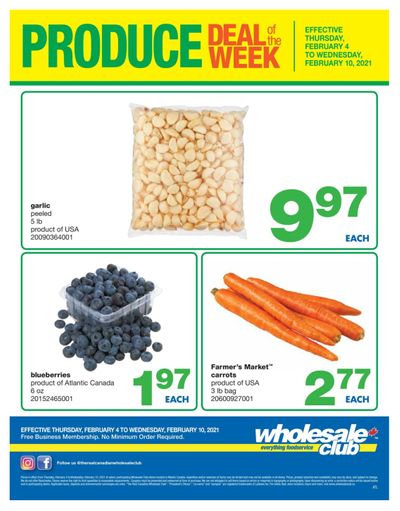 Wholesale Club (Atlantic) Produce Deal of the Week Flyer February 4 to 10