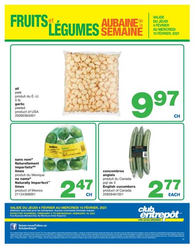 Wholesale Club (QC) Produce Deal of the Week Flyer February 4 to 10