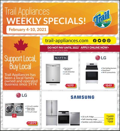 Trail Appliances (AB & SK) Flyer February 4 to 10
