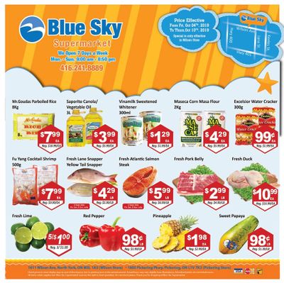 Blue Sky Supermarket (North York) Flyer October 4 to 10