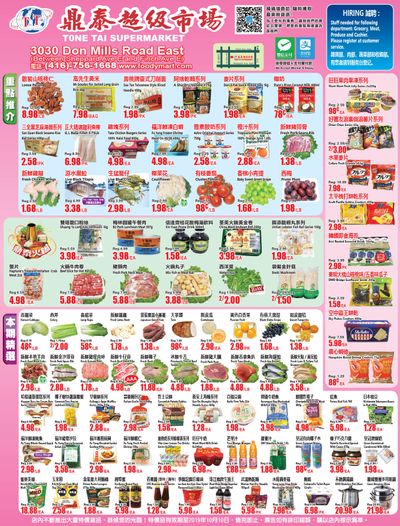 Tone Tai Supermarket Flyer October 4 to 10