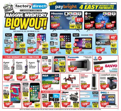 Factory Direct Flyer January 29 to February 5