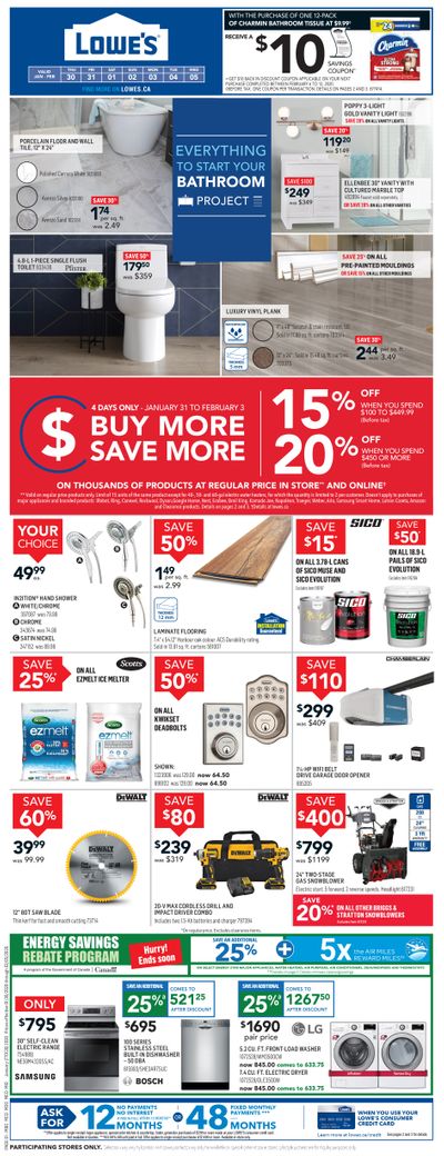 Lowe's Flyer January 30 to February 5