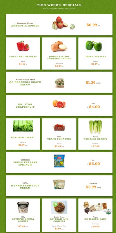 Quality Greens Flyer January 29 to February 4