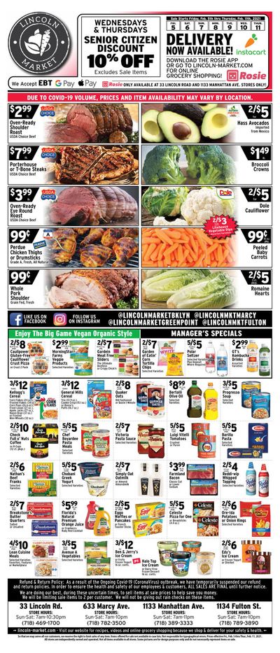 Lincoln Market Ad Flyer February 5 to February 11, 2021