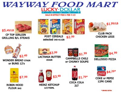 WayWay Food Mart Flyer February 5 to 11