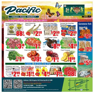 Pacific Fresh Food Market (Pickering) Flyer October 4 to 10