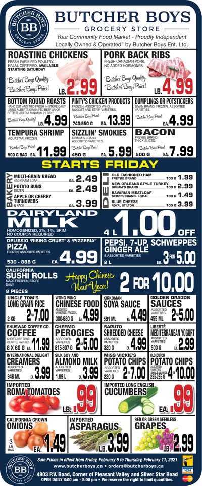 Butcher Boys Grocery Store Flyer February 5 to 11