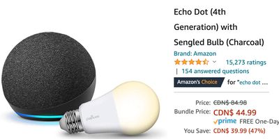 Amazon Canada Device Deals: Save 47% on Echo Dot + Save 64% on Echo Auto- Hands-Free Alexa in Your Car + More Offers