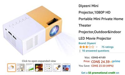 Amazon Canada Deals: Save 49% on Mini Projector + 29% on Electric Snow Thrower + 42% on Cookware Set + 33% on Soundbar + 52% on Magnetic Building Blocks + More Offers